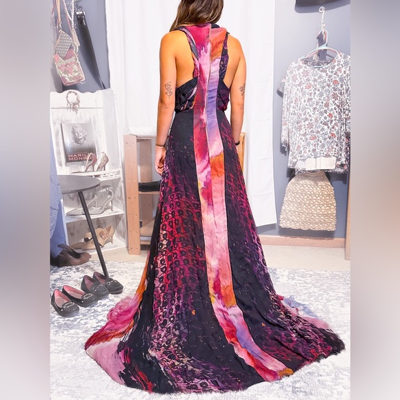 French Designer, Catherine Malandrino, silk gown. Fits XS / SM, EUC! - Picture 3 of 6